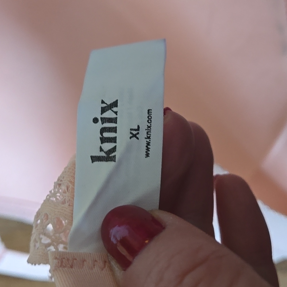 NWOT KNIX Lace Deep-V Bra in peach Size XL - Picture 5 of 6